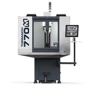 Marketing photo of the Tormach 770M CNC Mill. A large machine with a computer screen on a post.